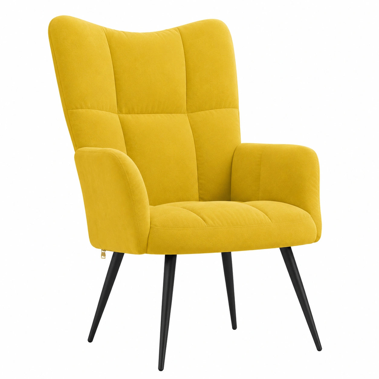Silla de Terciopelo Mostaza para Sala y Oficina