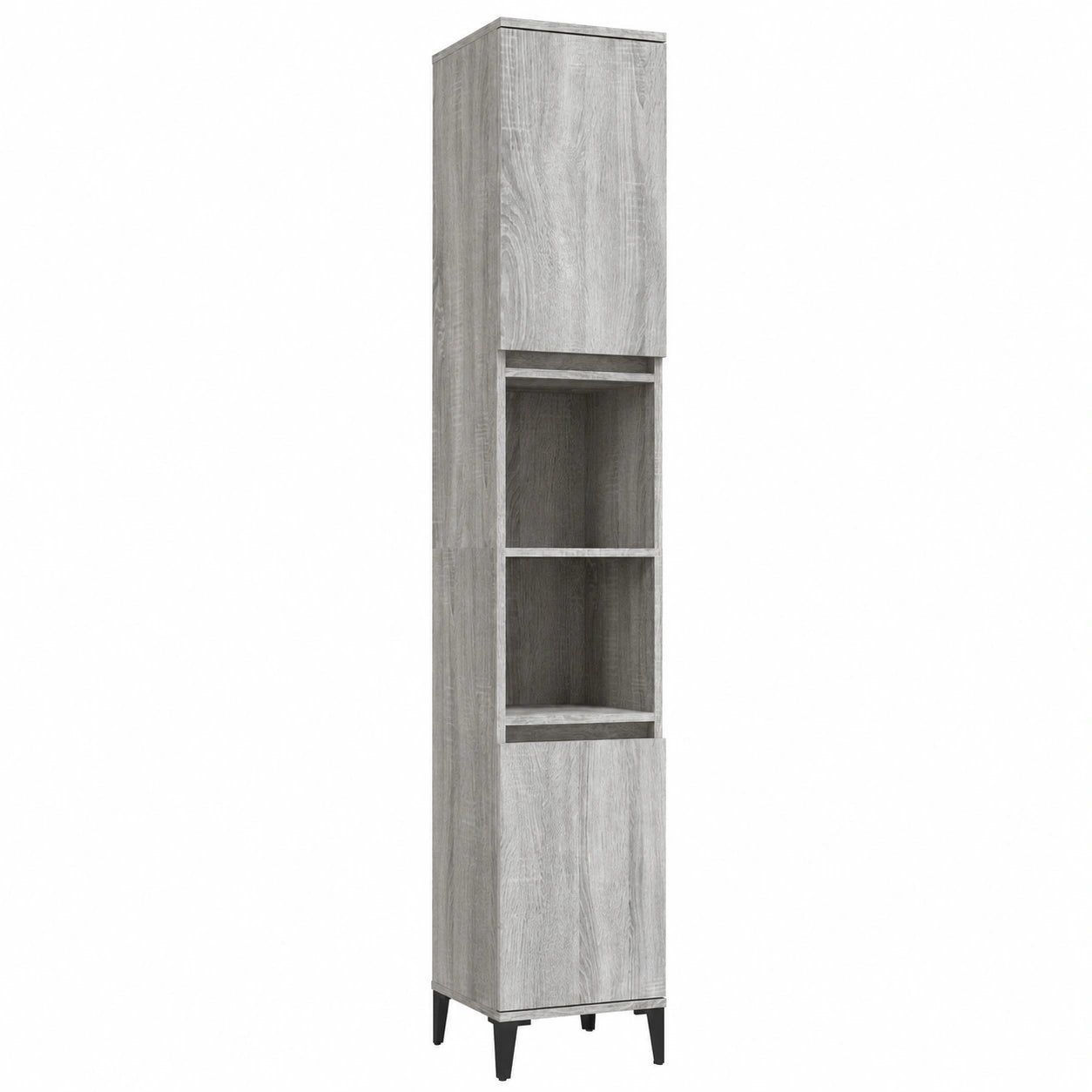 Conjunto de Muebles de Baño 3 Piezas Madera Gris Sonoma - vidaXL