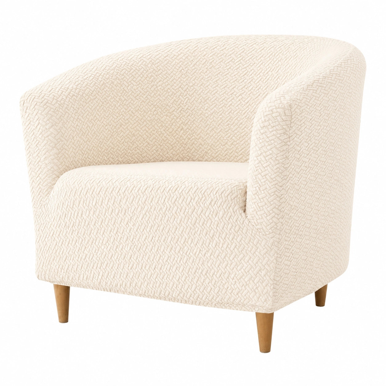 Funda Elástica para Sillón Chesterfield Beige, Protector Universal Desmontable para Sillas de Club