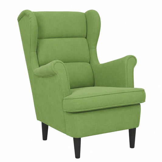 Sillón Reclinable de Terciopelo Verde Claro para Sala de Estar u Oficina