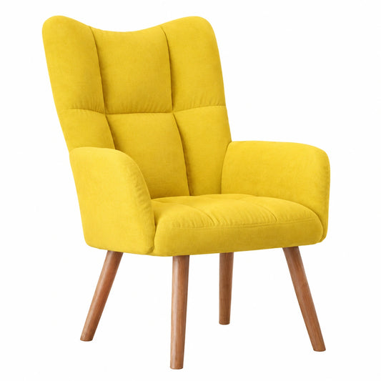 Willood Sillón Reclinable de Terciopelo Amarillo para Sala y Oficina