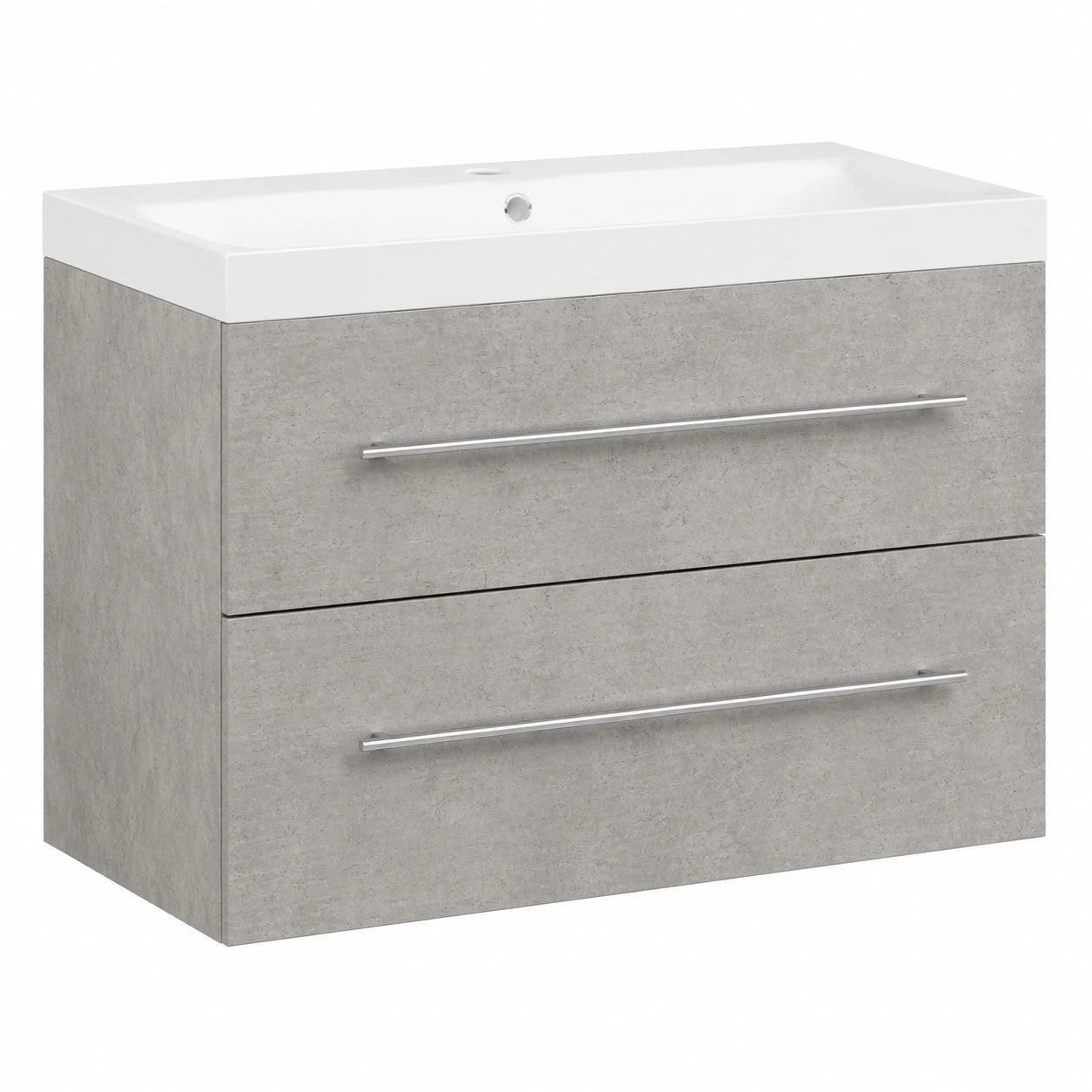 Conjunto de Muebles de Baño de 2 Piezas, Acabado Hormigón Gris, vidaXL