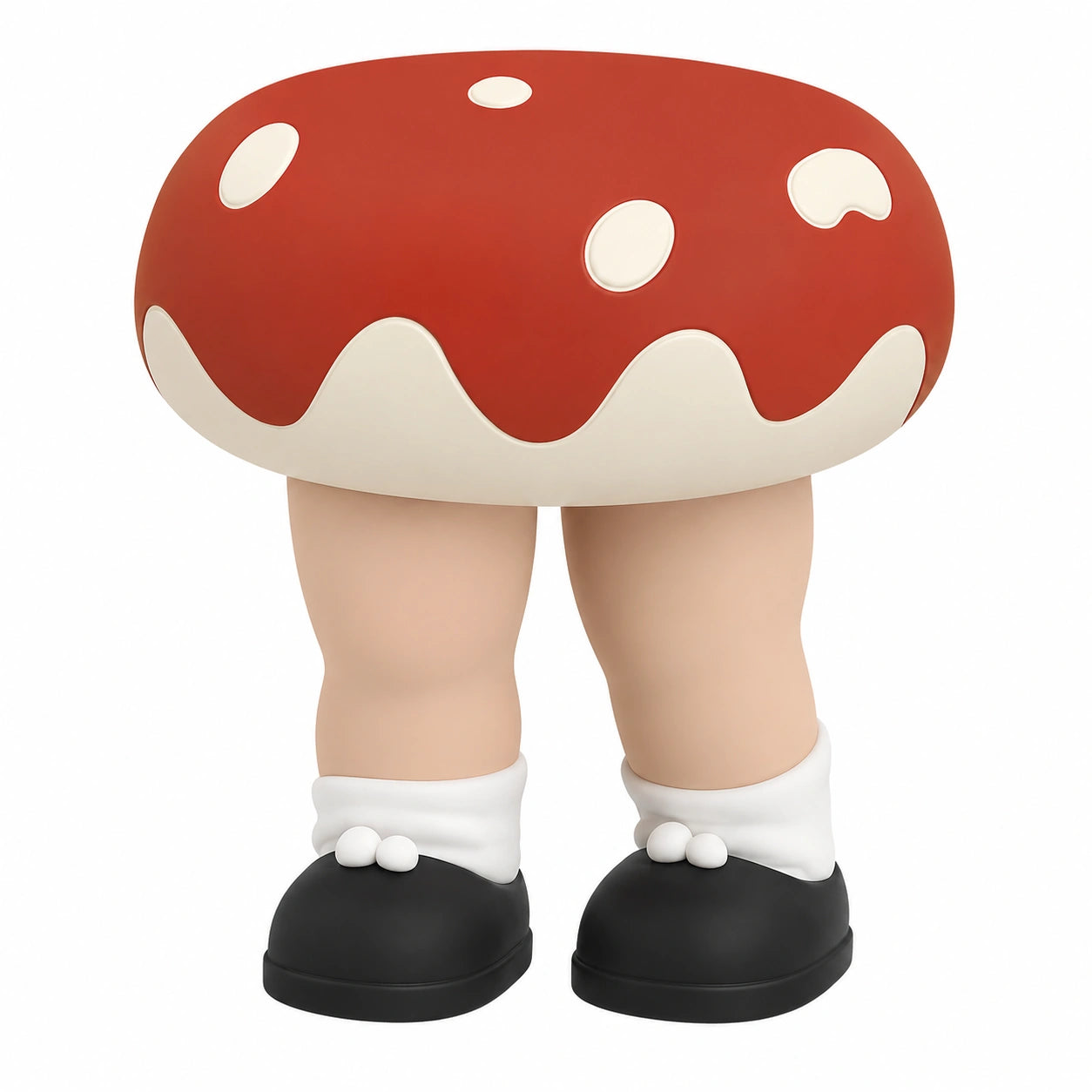 Taburete Infantil de Hongos para Decoración de Sala de Estar, Puf Hecho a Mano como Reposapiés y Cambiador de Zapatos